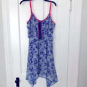 Maurices Blue and Red Patterned Dress